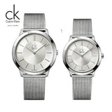 Calvin Klein Minimal White Dial Silver Mesh Bracelet Watch for Men - K3M22126 Authentic Buy Shop Now