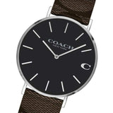 Coach Charles Black Dial Brown Leather Strap Watch for Women - 14602156 Authentic Buy Shop Now