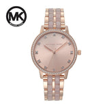 Michael Kors Melissa Analog Rose Gold Dial Rose Gold Steel Strap Watch For Women - MK4396 Authentic Buy Shop Now