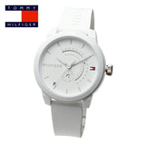 Tommy Hilfiger Denim Analog White Dial White Rubber Strap Watch for Men - 1791481 Authentic Buy Shop Now