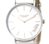 Coach Perry White Dial White Leather Strap Watch for Women - 14503117 Authentic Buy Shop Now