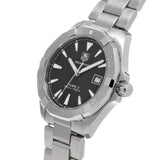 Tag Heuer Aquaracer Automatic Black Dial Silver Steel Strap Watch for Men - WAY2110.BA0928 Authentic Buy Shop Now