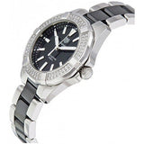 Tag Heuer Aquaracer Quartz Diamonds Black Dial Two Tone Steel Strap Watch for Men - WAY131E.BA0913 Authentic Buy Shop Now