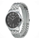 Hugo Boss Officer Black Dial Silver Steel Strap Watch for Men - 1513614 Authentic Buy Shop Now