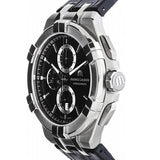 Maurice Lacroix Aikon Chronograph Black Dial Black Leather Strap Watch for Men - AI1018-SS001-330-1 Authentic Buy Shop Now