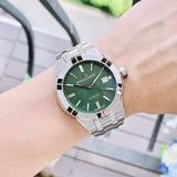 Maurice Lacroix Aikon Automatic Green Dial Silver Steel Strap Watch for Men - AI1807-SS002-630-1 Authentic Buy Shop Now