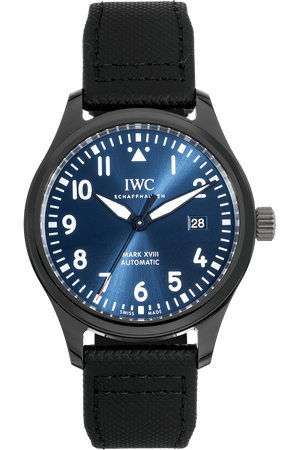 IWC Pilot’s Watch Mark XVIII Edition “Laureus Sport for Good Foundation" Blue Dial Black Nylon Strap Watch for Men - IW324703 Authentic Buy Shop Now