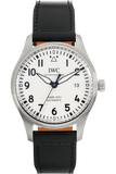 IWC Pilot's Watch Mark XVIII White Dial Black Leather Strap Watch for Men - IW327002 Authentic Buy Shop Now