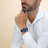 IWC Portofino Automatic Blue Dial Black Leather Strap Watch for Men - IW356523 Authentic Buy Shop Now