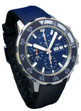 IWC Aquatimer Chronograph Blue Dial Blue Rubber Strap Watch for Men - IW376711 Authentic Buy Shop Now