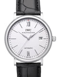 IWC Portofino Automatic White Dial Black Leather Strap Watch for Men - IW356501 Authentic Buy Shop Now