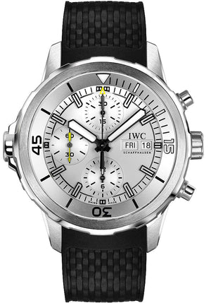 IWC Aquatimer Chronograph White Dial Black Rubber Strap Watch for Men - IW376801 Authentic Buy Shop Now