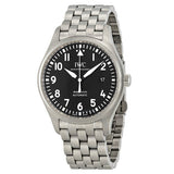 IWC Pilot’s Watch Mark XVIII Black Dial Silver Steel Strap Watch for Men - IW327015 Authentic Buy Shop Now