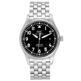 IWC Pilot’s Watch Mark XVIII Black Dial Silver Steel Strap Watch for Men - IW327015 Authentic Buy Shop Now