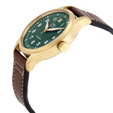 IWC Pilot's Watch Automatic Spitfire Green Dial Brown Leather Strap Watch for Men - IW326802 Authentic Buy Shop Now