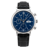 IWC Portofino Chronograph Blue Dial Black Leather Strap Watch for Men - IW391023 Authentic Buy Shop Now