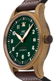 IWC Pilot's Watch Automatic Spitfire Green Dial Brown Leather Strap Watch for Men - IW326802 Authentic Buy Shop Now