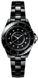 Chanel J12 Quartz Diamonds Black Dial Black Steel Strap Watch for Women - J12 H5701 Authentic Buy Shop Now