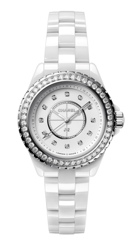 Chanel J12 Quartz Diamonds White Dial White Steel Strap Watch for Women - J12 H6418 Authentic Buy Shop Now