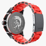 Diesel Mr Daddy 2.0 Chronograph Black Dial Red Silicone Strap Watch For Men - DZ7370 Authentic Buy Shop Now