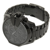 Diesel Mega Chief Chronograph Black Dial Black Steel Strap Watch For Men - DZ4355 Authentic Buy Shop Now