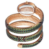 Just Cavalli Glam Snake Green Dial Multicolor Steel Strap Watch for Women - JC1L163M0265 Authentic Buy Shop Now