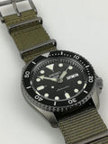 Seiko 5 Sport Automatic Black Dial Green Nylon Strap Watch For Men - SRPD65K4 Authentic Buy Shop Now