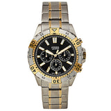 Fossil Garrett Analog Black Dial Two Tone Steel Strap Watch for Men - FS5771 Authentic Buy Shop Now