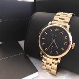 Marc Jacobs Baker Black Dial Gold Steel Strap Watch for Women - MBM3355 Authentic Buy Shop Now
