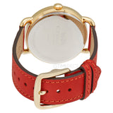 Coach Delancey Ivory Dial Orange Leather Strap Watch for Women - 14502719 Authentic Buy Shop Now