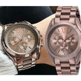 Michael Kors Bradshaw Chronograph Brown Dial Brown Steel Strap Watch For Women - MK6247 Authentic Buy Shop Now