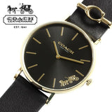 Coach Perry Black Dial Black Leather Strap Watch for Women - 14503333-C Authentic Buy Shop Now
