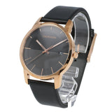 Calvin Klein City Quartz Black Dial Black Leather Strap Watch for Men - K2G2G6CZ Authentic Buy Shop Now