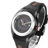 Gucci Sync Quartz Black Dial Black Rubber Strap Watch For Men - YA137301 Authentic Buy Shop Now