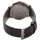Calvin Klein Minimal Grey Dial Black Leather Strap Watch for Men - K3M221C3 Authentic Buy Shop Now