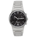 Salvatore Ferragamo Sapphire Chrono Black Dial Silver Steel Strap Watch for Men - SFME00321 Authentic Buy Shop Now