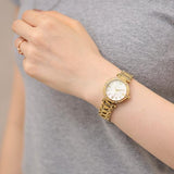 Guess Park Ave South Analog White Dial Gold Steel Strap Watch For Women - W0767L2 Authentic Buy Shop Now