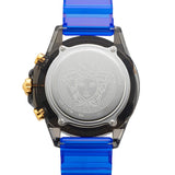 Versace Icon Active Chronograph Black Dial Blue Rubber Strap Watch For Men VEZ700521 Authentic Buy Shop Now