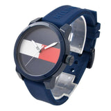 Tommy Hilfiger Denim Quartz Blue Dial Blue Rubber Strap Watch for Men - 1791322 Authentic Buy Shop Now