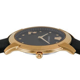Versace Audrey Quartz Black Dial Black Leather Strap Watch for Women - VELR00319 Authentic Buy Shop Now