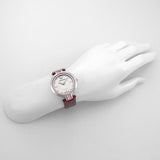 Versace Olympo Crystal Gleam White Dial Purple Leather Strap Watch for Women - VAN010016 Authentic Buy Shop Now