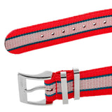 Gucci G Timeless Quartz Red Dial Two Tone NATO Strap Watch For Men - YA1264070 Authentic Buy Shop Now