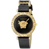 Versace Palazzo Empire Greca Black Dial Black Leather Strap Watch for Women - VEDV00119 Authentic Buy Shop Now