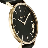 Coach Perry Black Dial Black Leather Strap Watch for Women - 14503333-C Authentic Buy Shop Now