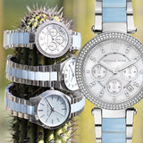 Michael Kors Parker White Dial Two Tone Steel Strap Watch for Women - MK6138 Authentic Buy Shop Now