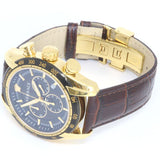 Versace V-Ray Chronograph Quartz Black Dial Brown Leather Strap Watch For Men - VEDB00318 Authentic Buy Shop Now