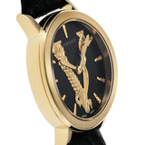 Versace Virtus Quartz Black Dial Black Leather Strap Watch for Women - VEHC00119 Authentic Buy Shop Now