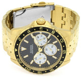 Guess Odyssey Multifunction Black Dial Gold Steel Strap Watch For Men - W1107G4 Authentic Buy Shop Now