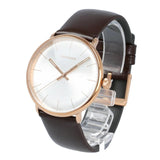 Calvin Klein High Noon Silver Dial Brown Leather Strap Watch for Men - K8M216G6 Authentic Buy Shop Now