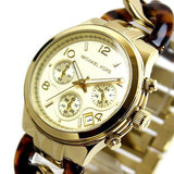 Michael Kors Runway Gold Dial Two Tone Steel Strap Watch for Women - MK4222 Authentic Buy Shop Now